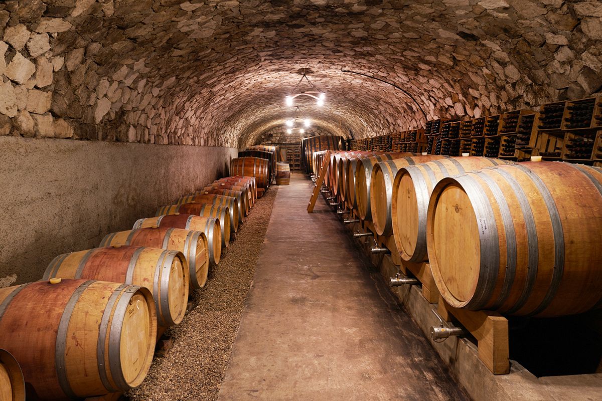 The cellar at Weingut Georg Schmelzer