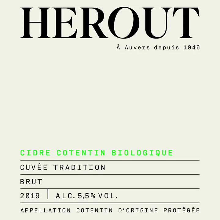 CUVÉE TRADITION - Cidre COTENTIN AOC bio (brut) - Master