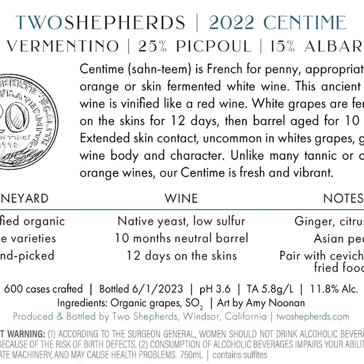 Centime (orange Vermentino|Picpoul|Albarino) - Master