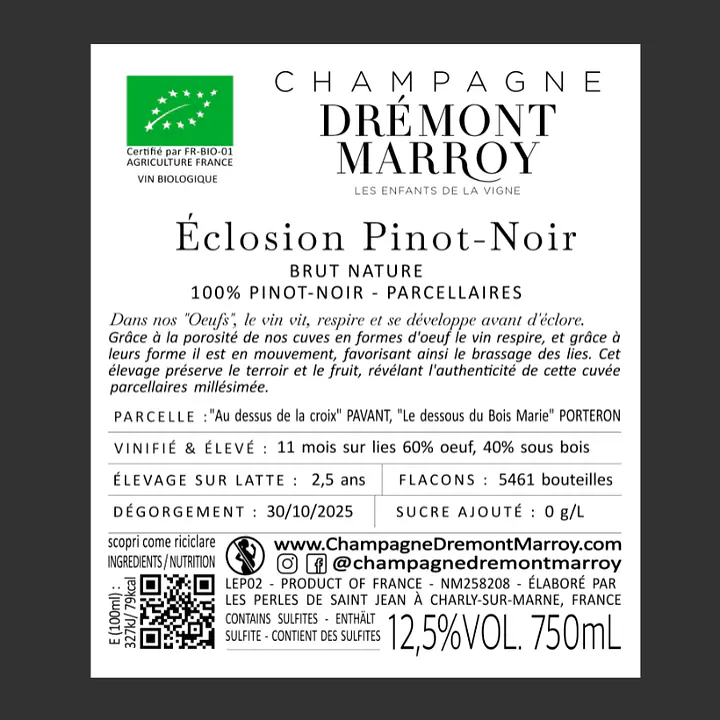 Éclosion Pinot-Noir - Master