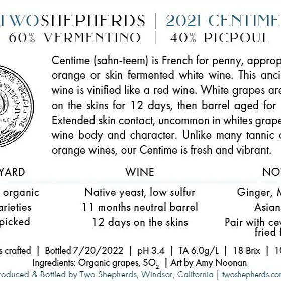 Centime (orange Vermentino|Picpoul) - Master